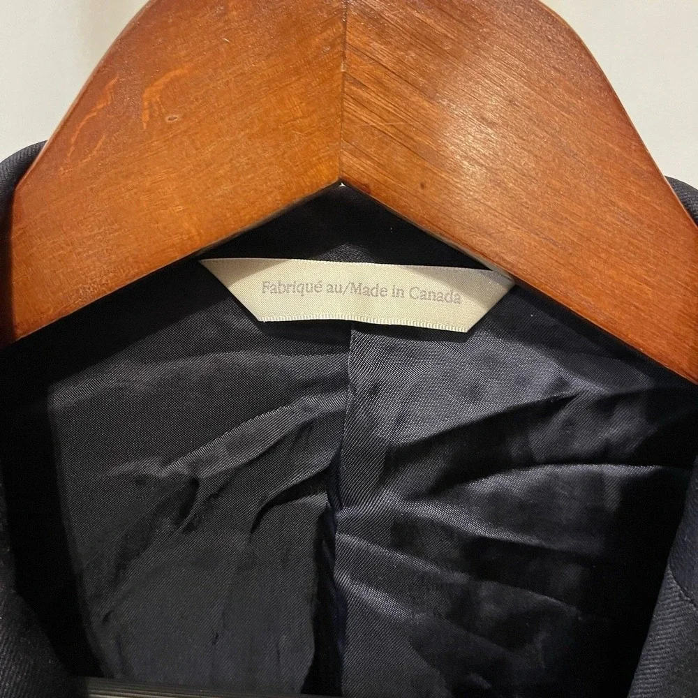 SAMUELSOHN SUPER 130'S SIZE 38R NAVY 2 BUTTON WOOL SPORTCOAT